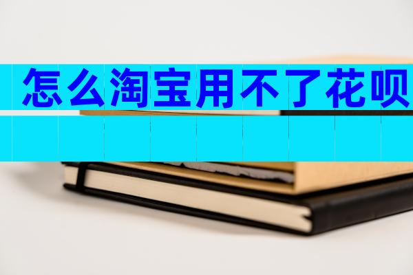 怎么淘宝用不了花呗