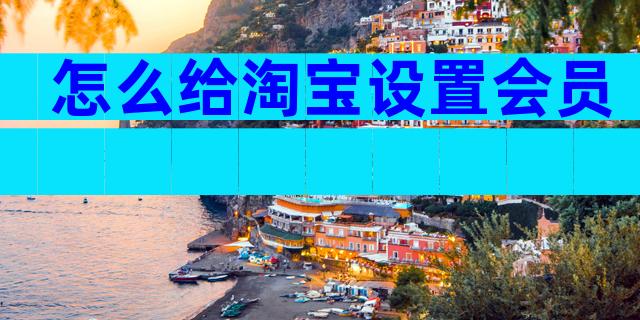 怎么给淘宝设置会员