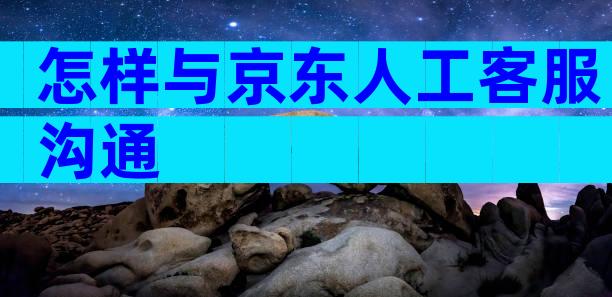 怎样与京东人工客服沟通