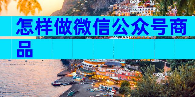 怎样做微信公众号商品