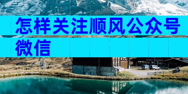 怎样关注顺风公众号微信