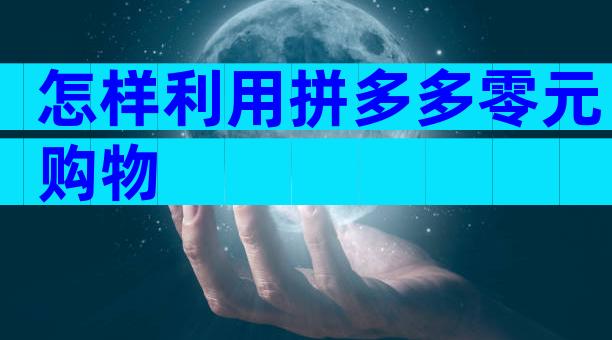 怎样利用拼多多零元购物