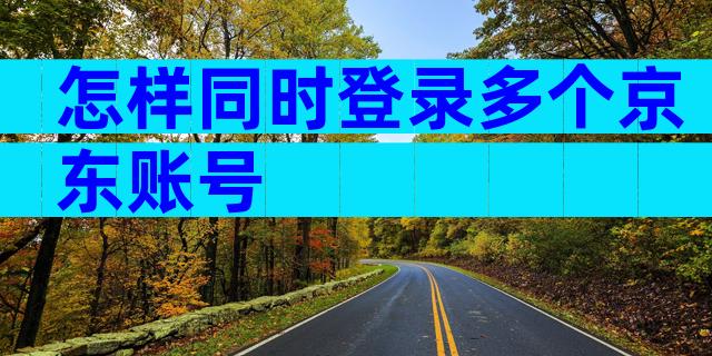 怎样同时登录多个京东账号