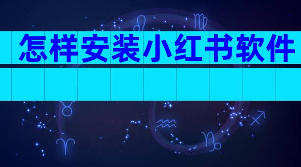 怎样安装小红书软件