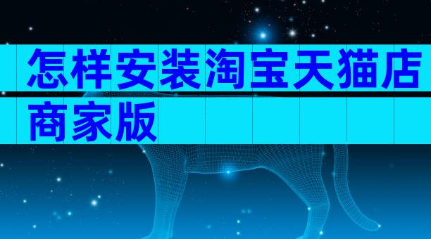 怎样安装淘宝天猫店商家版