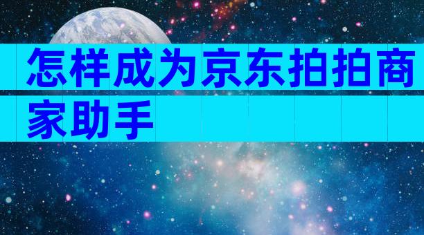 怎样成为京东拍拍商家助手