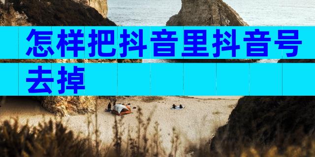 怎样把抖音里抖音号去掉