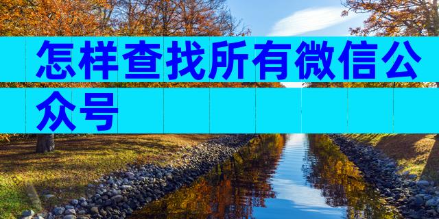 怎样查找所有微信公众号