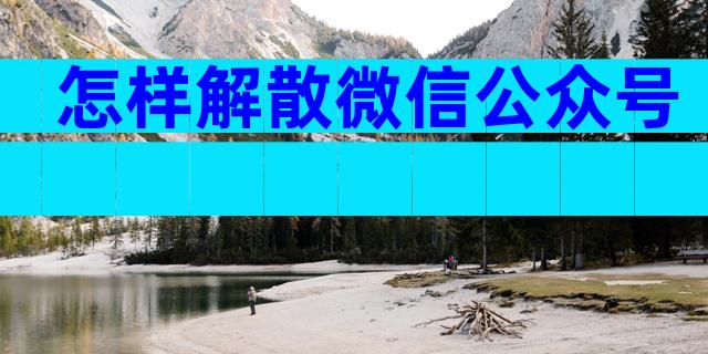 怎样解散微信公众号