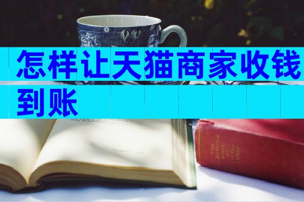 怎样让天猫商家收钱到账