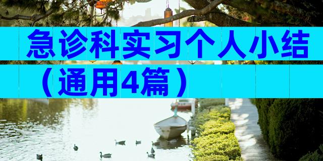急诊科实习个人小结（通用4篇）