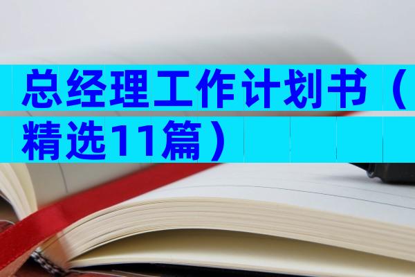 总经理工作计划书（精选11篇）