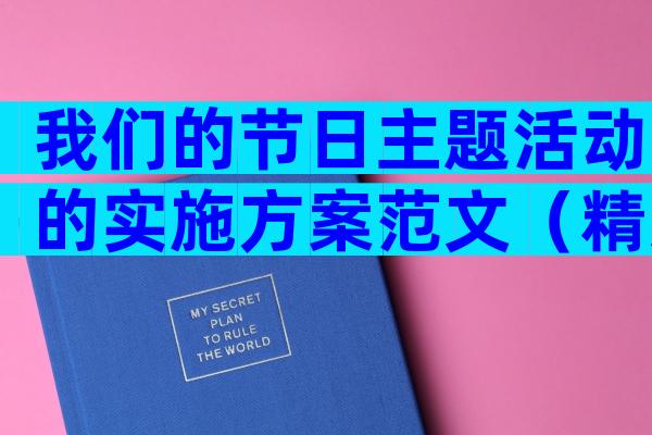 我们的节日主题活动的实施方案范文（精选13篇）