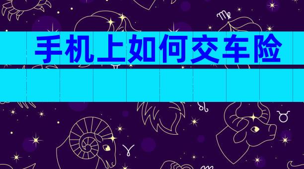 手机上如何交车险