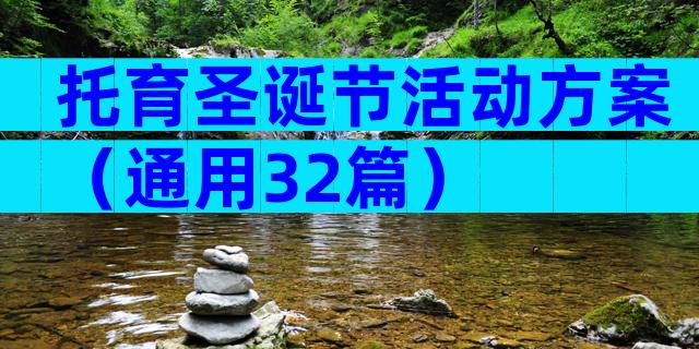 托育圣诞节活动方案（通用32篇）