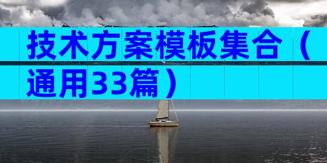 技术方案模板集合（通用33篇）