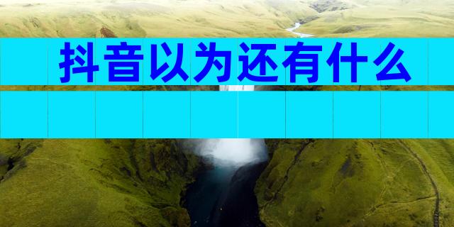 抖音以为还有什么