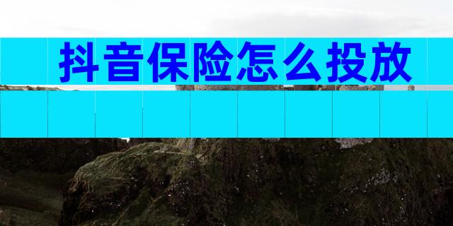 抖音保险怎么投放