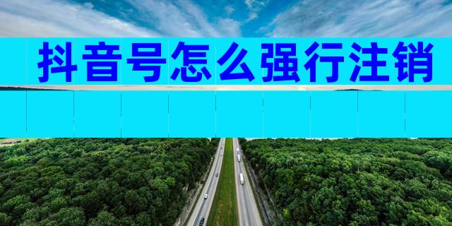 抖音号怎么强行注销