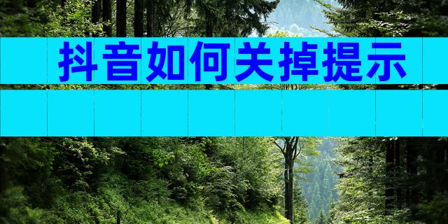 抖音如何关掉提示