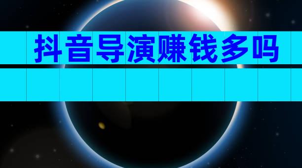 抖音导演赚钱多吗
