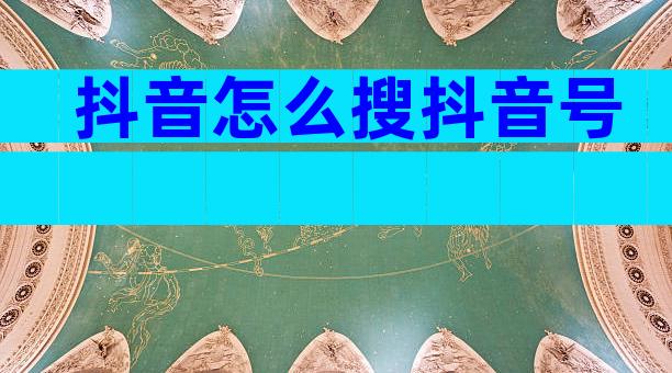 抖音怎么搜抖音号