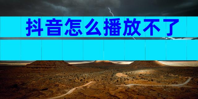 抖音怎么播放不了
