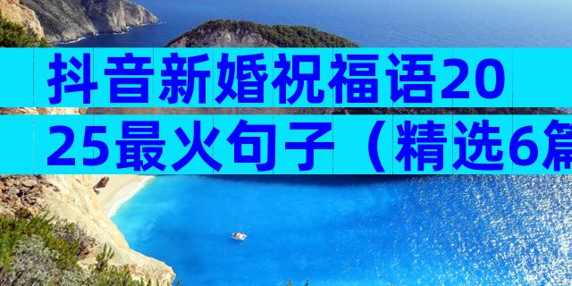 抖音新婚祝福语2025最火句子（精选6篇）