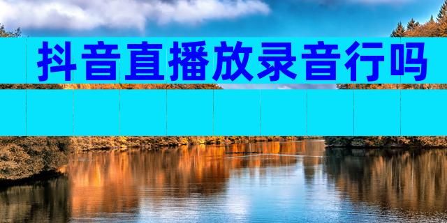 抖音直播放录音行吗