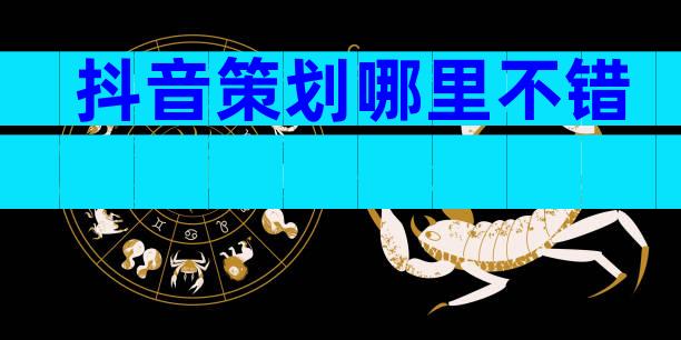 抖音策划哪里不错