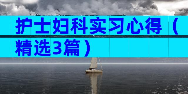 护士妇科实习心得（精选3篇）