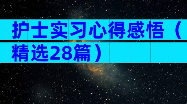 护士实习心得感悟（精选28篇）