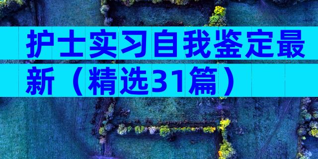 护士实习自我鉴定最新（精选31篇）