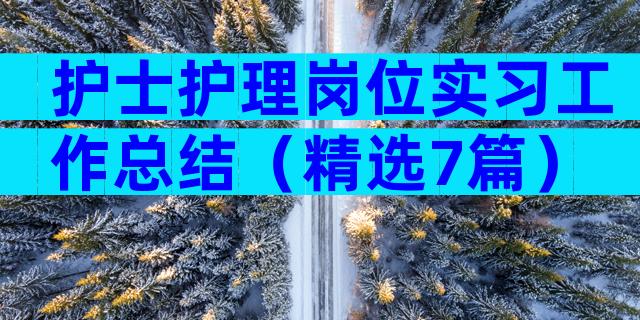 护士护理岗位实习工作总结（精选7篇）
