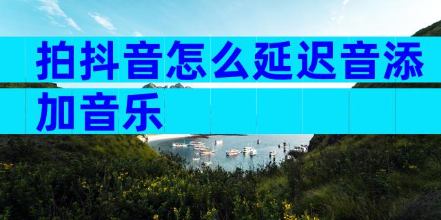 拍抖音怎么延迟音添加音乐