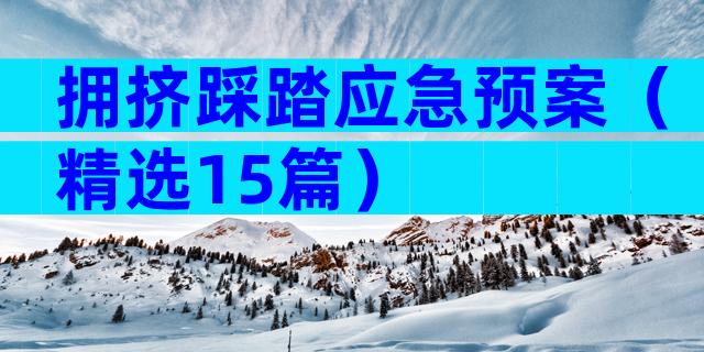 拥挤踩踏应急预案（精选15篇）