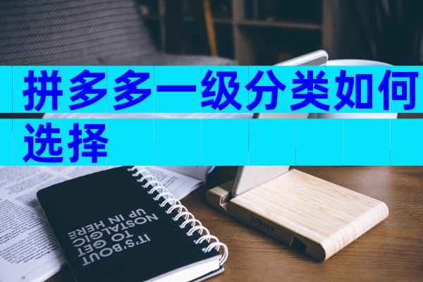 拼多多一级分类如何选择