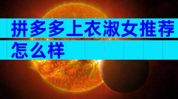 拼多多上衣淑女推荐怎么样