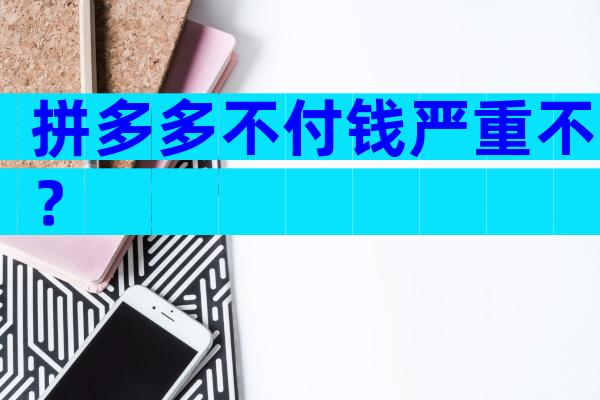 拼多多不付钱严重不？