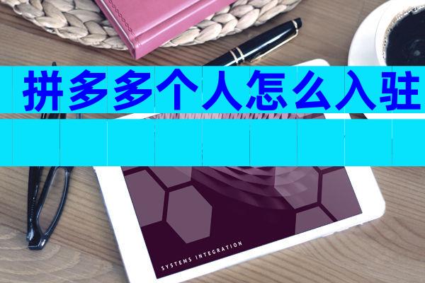 拼多多个人怎么入驻