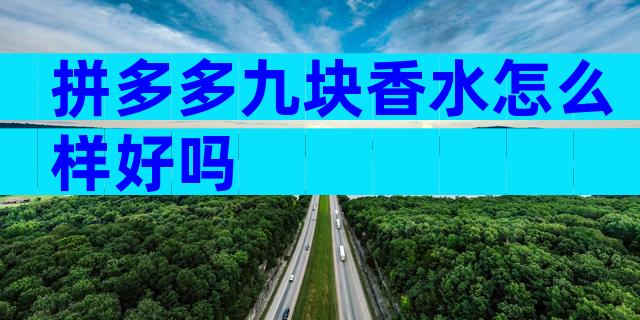 拼多多九块香水怎么样好吗