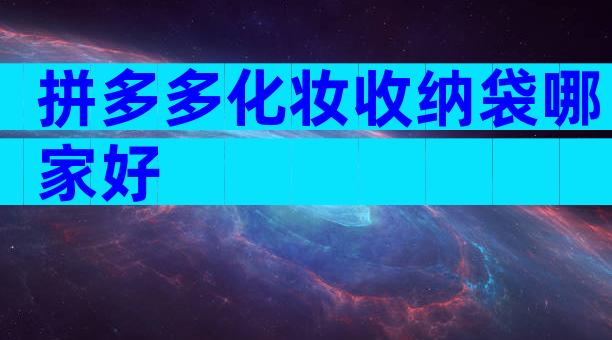 拼多多化妆收纳袋哪家好