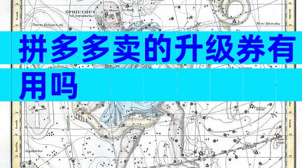 拼多多卖的升级券有用吗