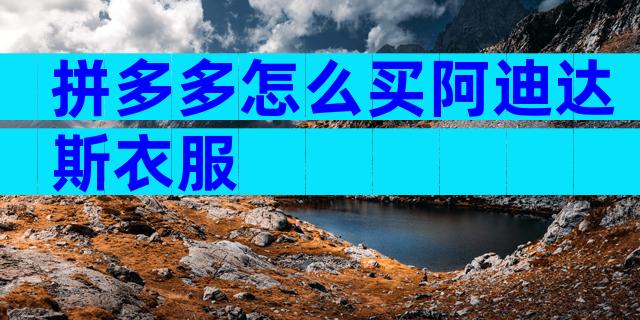 拼多多怎么买阿迪达斯衣服