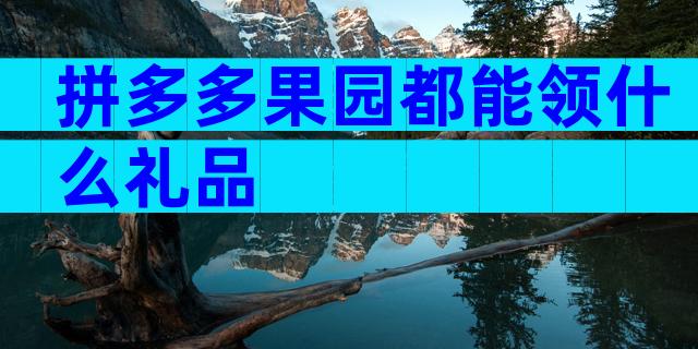 拼多多果园都能领什么礼品