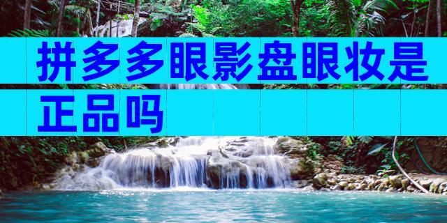 拼多多眼影盘眼妆是正品吗