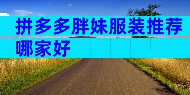 拼多多胖妹服装推荐哪家好