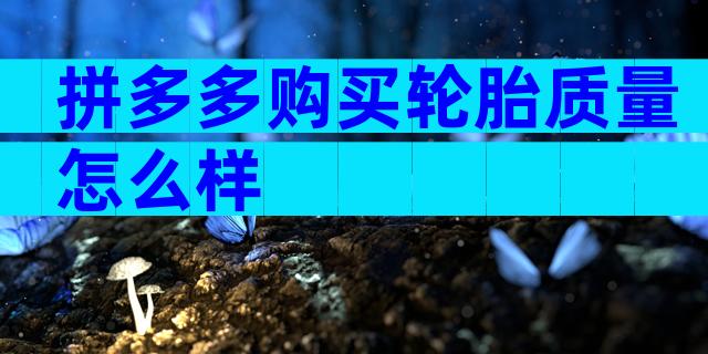 拼多多购买轮胎质量怎么样