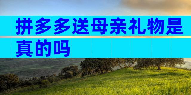 拼多多送母亲礼物是真的吗
