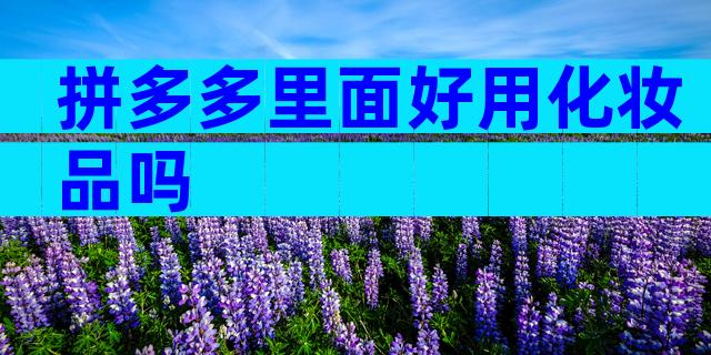 拼多多里面好用化妆品吗